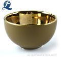 Dekorative Galvanik glasierte Keramik Gold Blumentöpfe